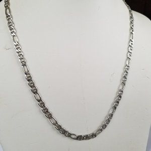 Vintage Mariner Chain Necklace 20" Silver Tone